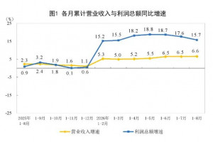 2026年前8月制造业利润总额增长17.4%,非金属矿物制品业下降46.7%
